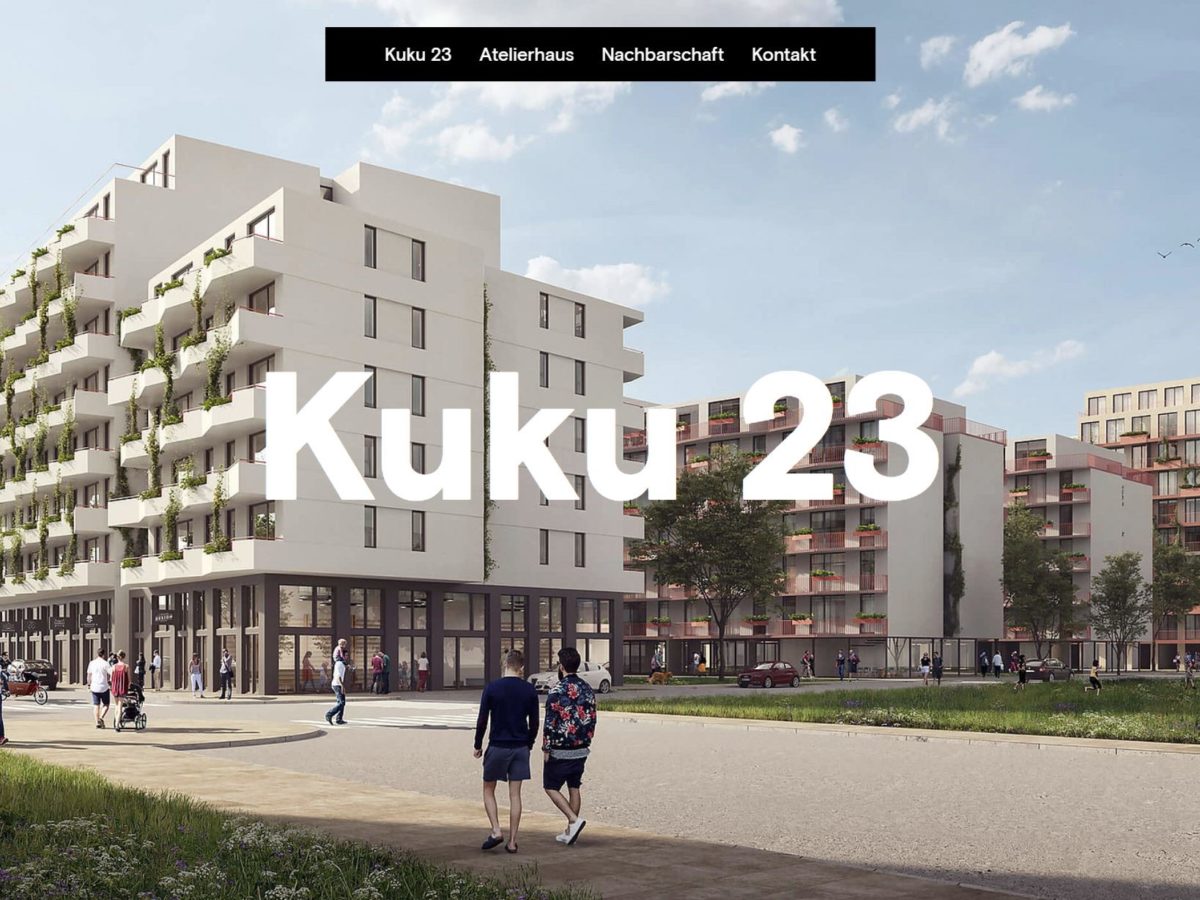 Online: Website Kuku23.at – Vergabe der Ateliers ab Juli