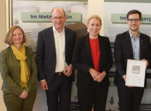DGNB Platinum Sustainability Certificate for Freiburg’s Metzgergrün Quarter